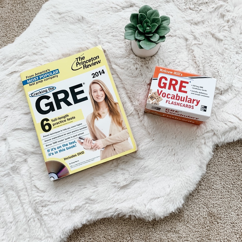 GRE Test Prep Workbook and Flashcards